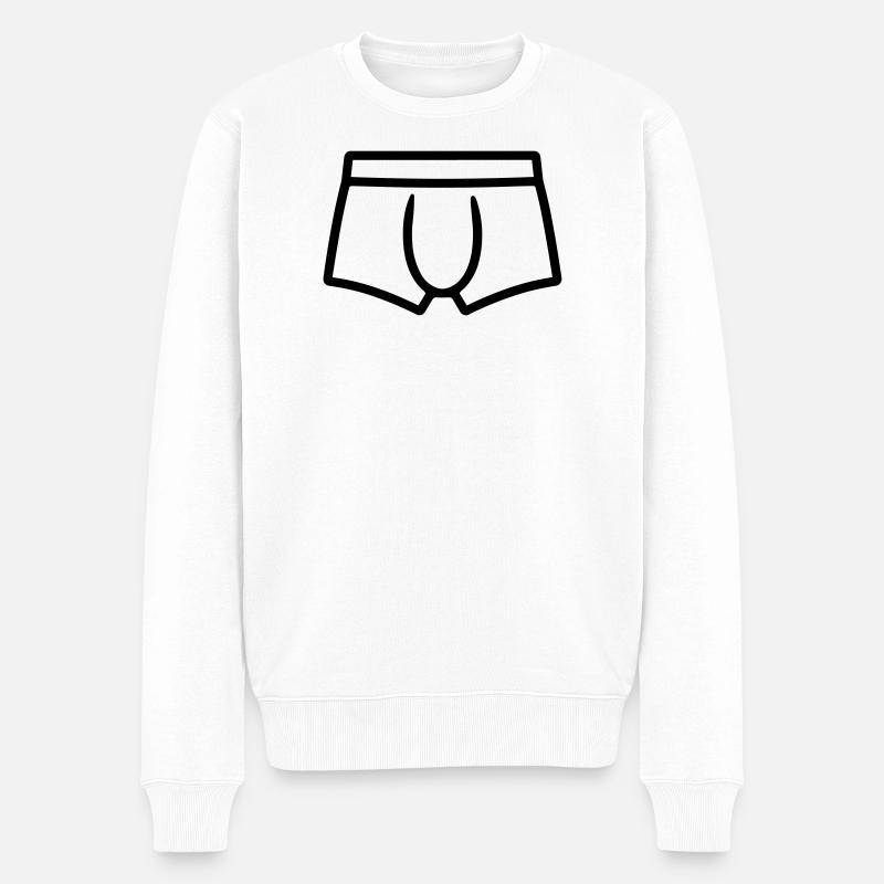 Briefings - Männer Premium Bio Pullover - Weiß