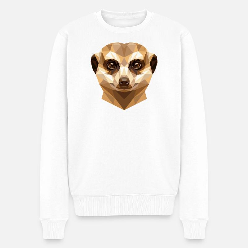 Suricate Suricate Douce Mangouste Suricate - Pull Premium bio Homme - blanc