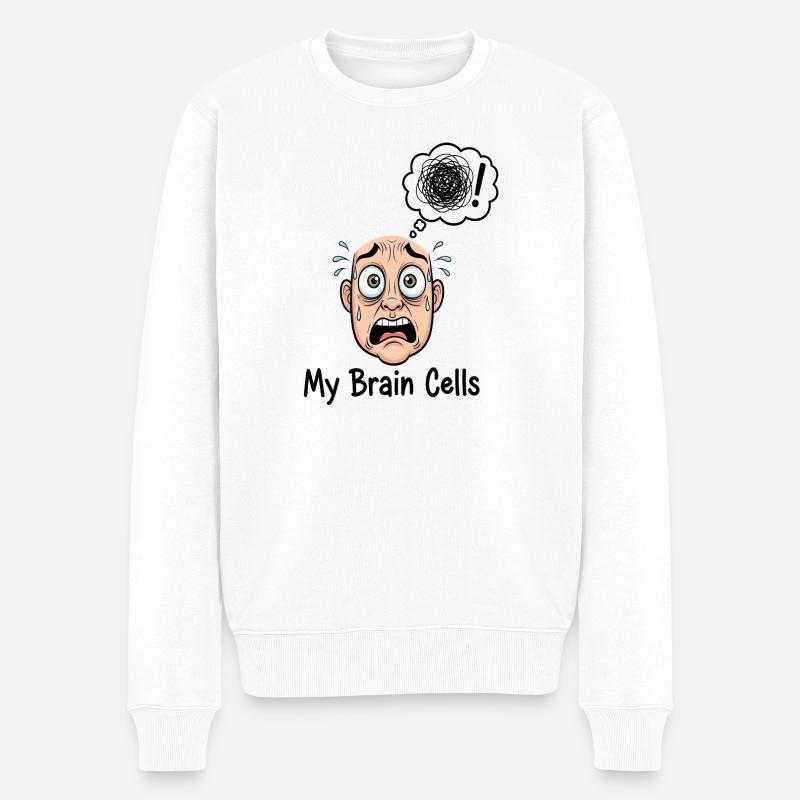 Mon Neurone Cellule Cartoon Chaos - Pull Premium bio Homme - blanc
