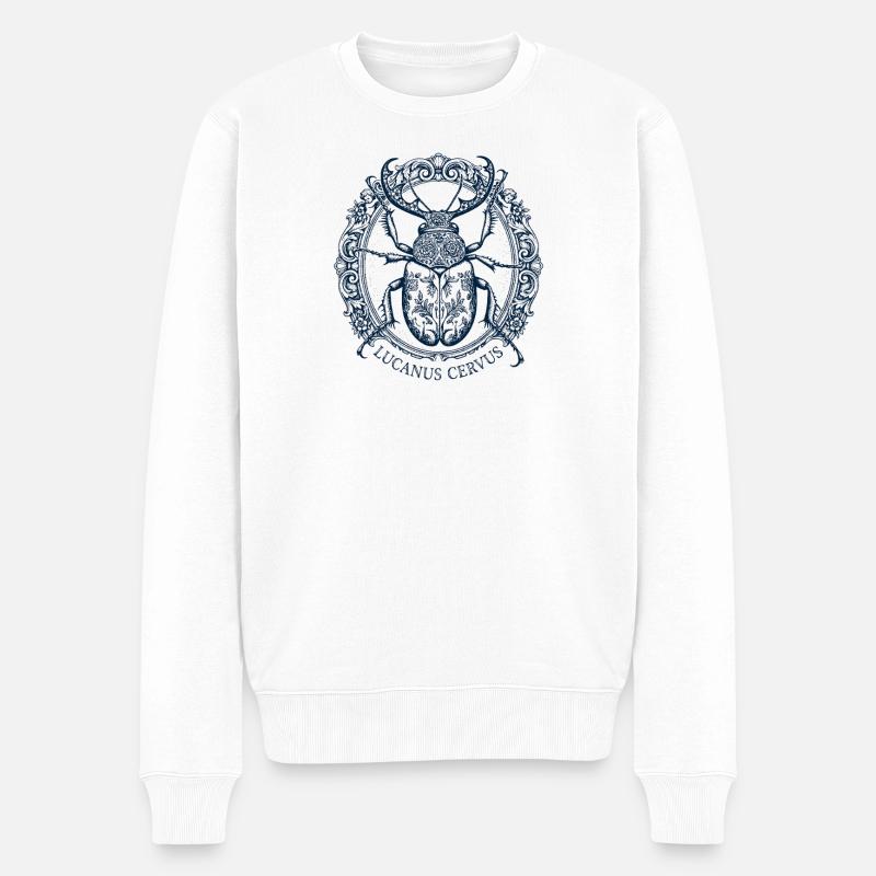 Lucanus Servus - Scarabée cerf - Pull Premium bio Homme - blanc