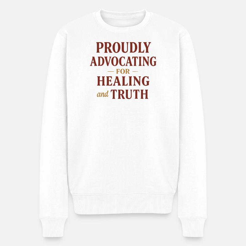 Forensic Nurse Practitioner Healing & Truth - Männer Premium Bio Pullover - Weiß