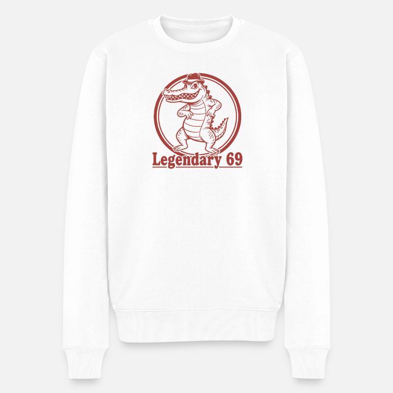 Legendary 69 - Männer Premium Bio Pullover - Weiß