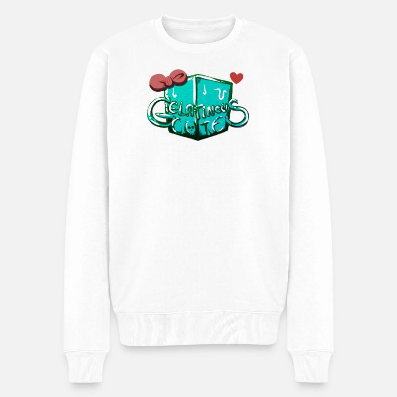 Gelatinous Cube - Männer Premium Bio Pullover - Weiß