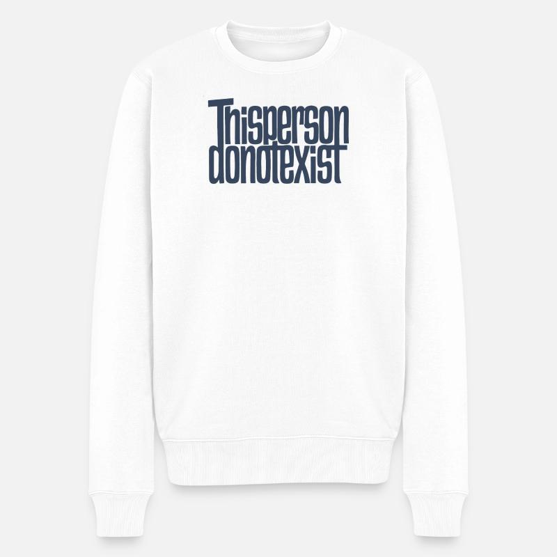 ThisPersonNichtExistExist. - Männer Premium Bio Pullover - Weiß