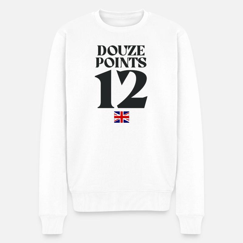 Douze Points Eurovision - Pull Premium bio Homme - blanc