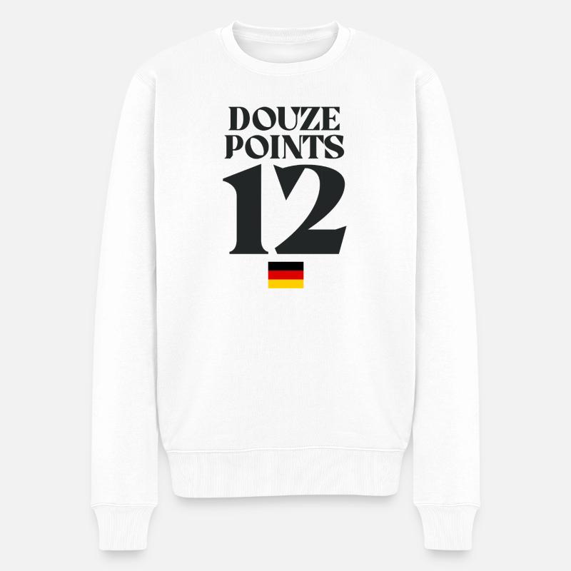 Douze points 12 Allemagne Eurovision - Pull Premium bio Homme - blanc