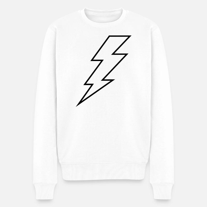 Lightning bolt - Men's Premium Organic Jumper - white
