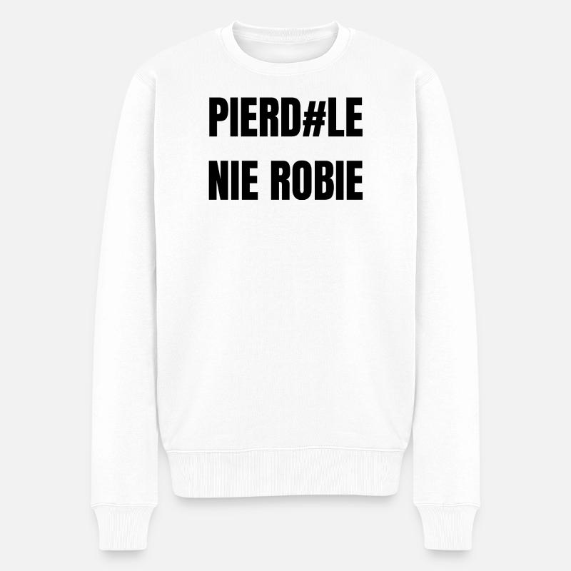 PIERD#LE_NIE_ROBIE - Männer Premium Bio Pullover - Weiß