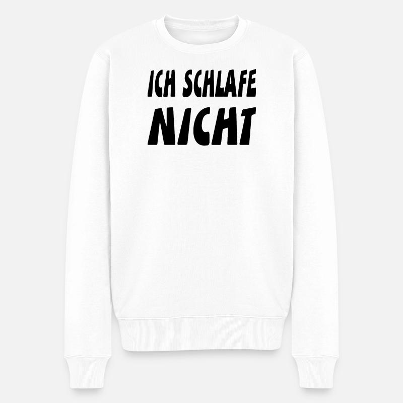 Schlafen - Männer Premium Bio Pullover - Weiß