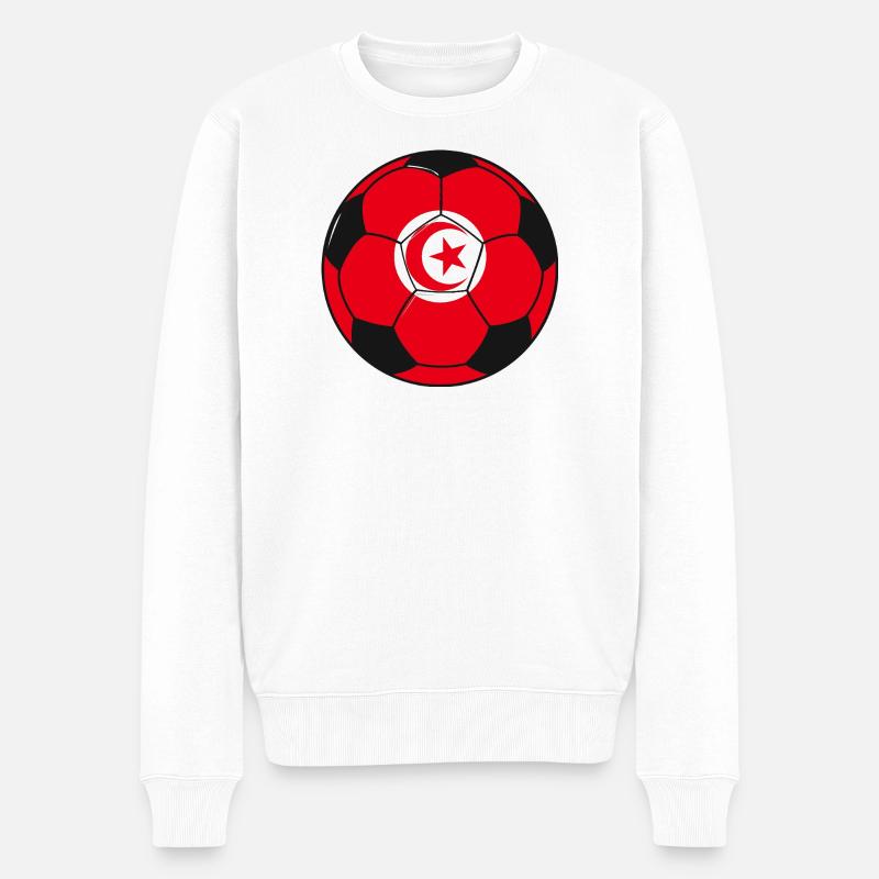 Football_team_Tunisia - Männer Premium Bio Pullover - Weiß