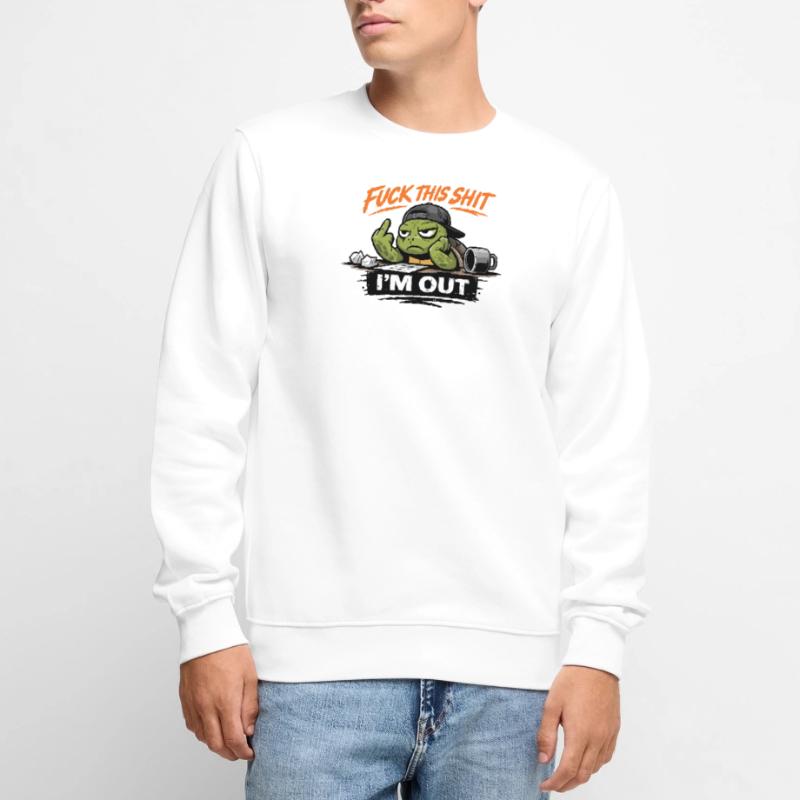 Shell Exit Attitude Turtle Men's Premium Organic Jumper