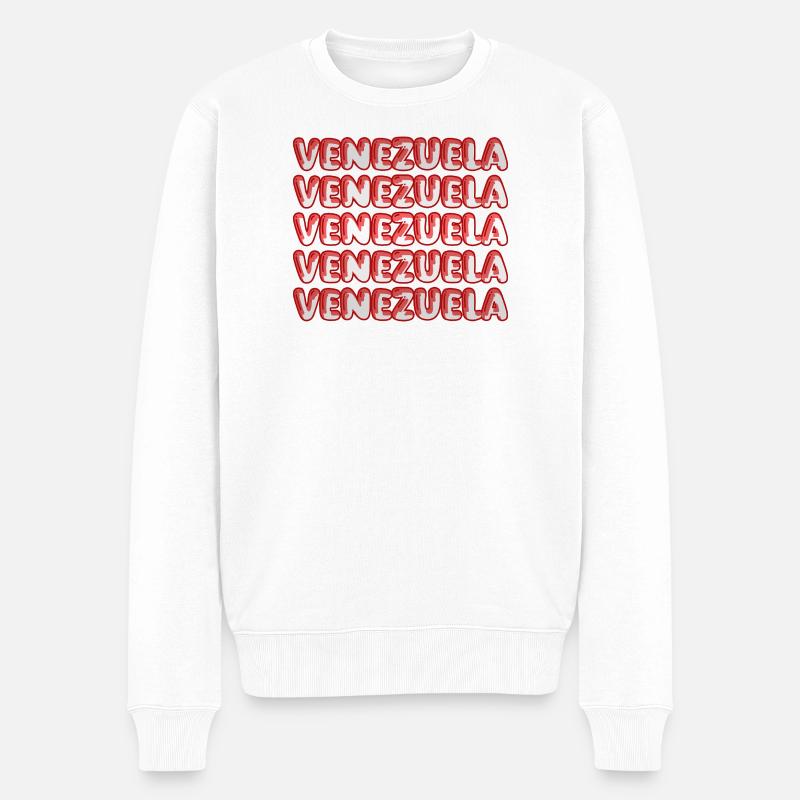 Geschenk für Venezuela - Männer Premium Bio Pullover - Weiß