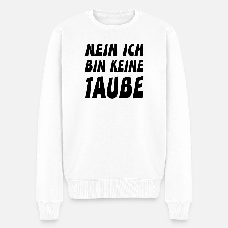 Tauben - Männer Premium Bio Pullover - Weiß
