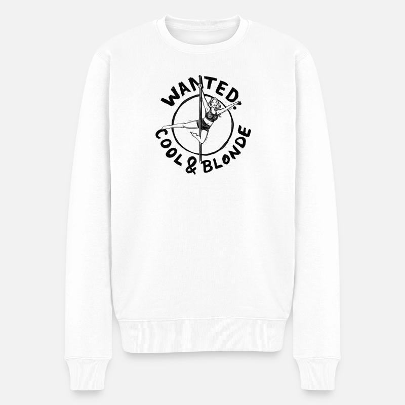 JGA: Cheers! Pole Dance – Illustration - Männer Premium Bio Pullover - Weiß