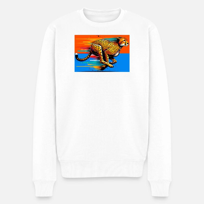 guépard - Pull Premium bio Homme - blanc