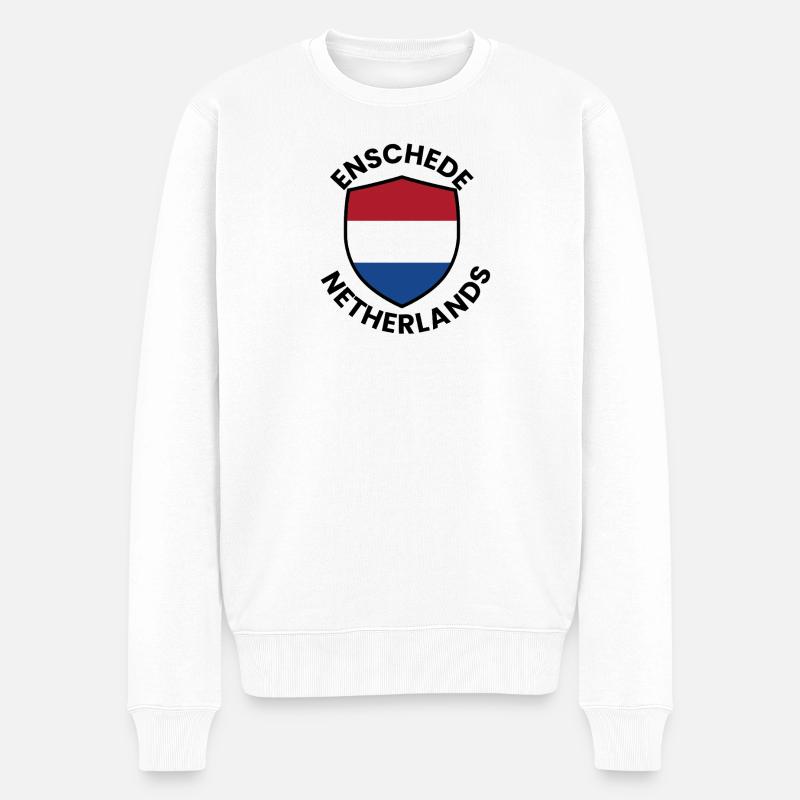 Emblème du Bouclier néerlandais Drapeau - Pull Premium bio Homme - blanc