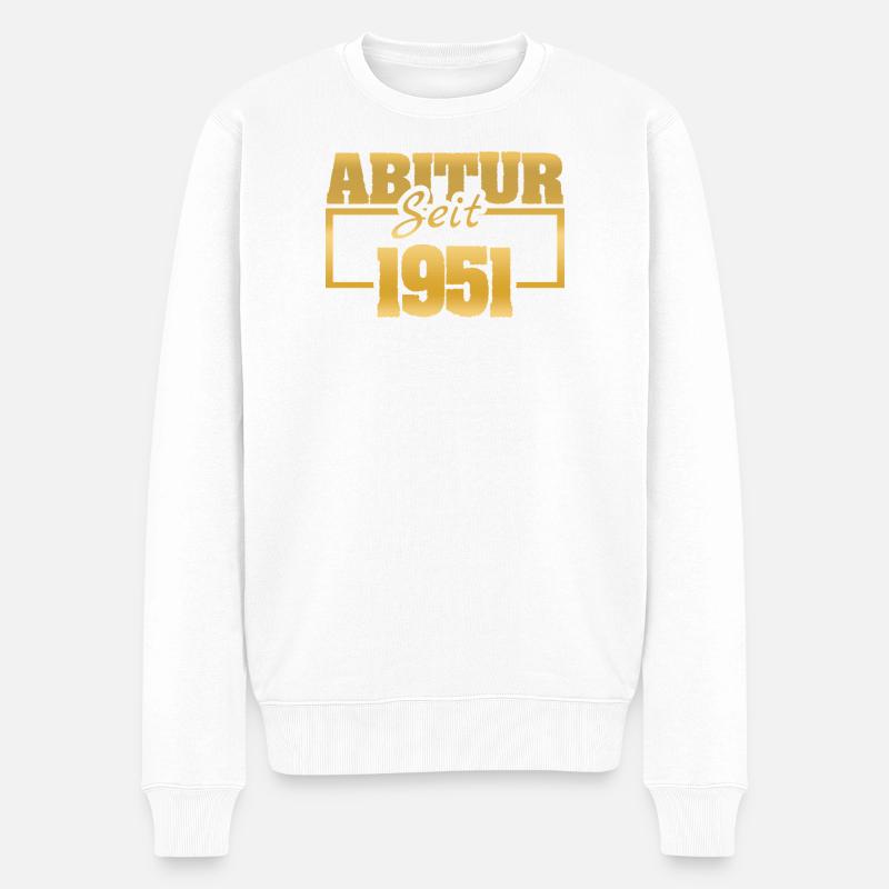 1951 - Männer Premium Bio Pullover - Weiß