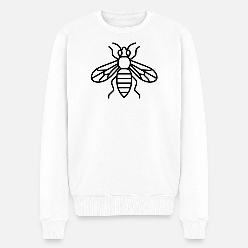 Wespe - Männer Premium Bio Pullover - Weiß