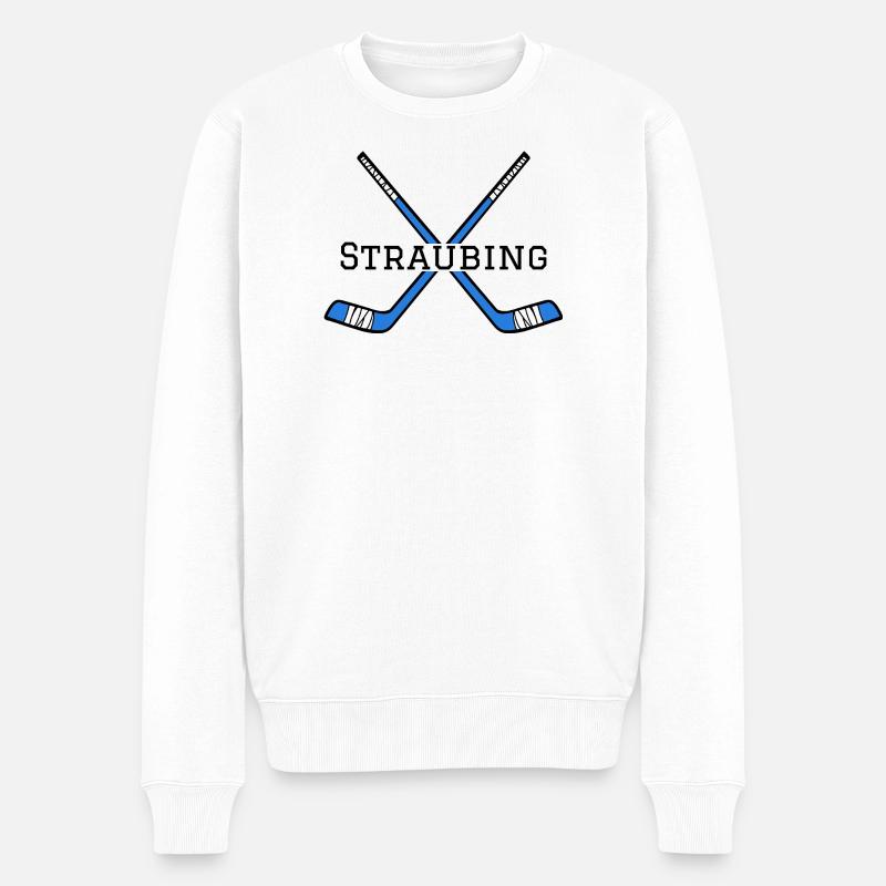 Eishockey Straubing - Männer Premium Bio Pullover - Weiß
