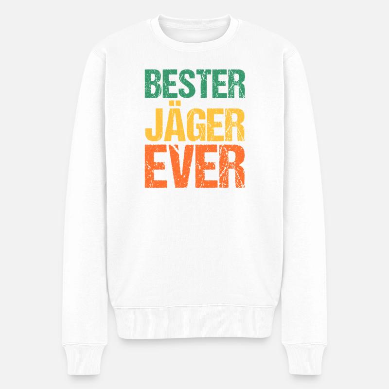 Jagd Jagen Waidmann Jäger - Männer Premium Bio Pullover - Weiß