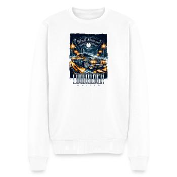 Street Dream Lowrider-Nächte - Männer Premium Bio Pullover - Weiß - Vorne - Thijin (182cm)