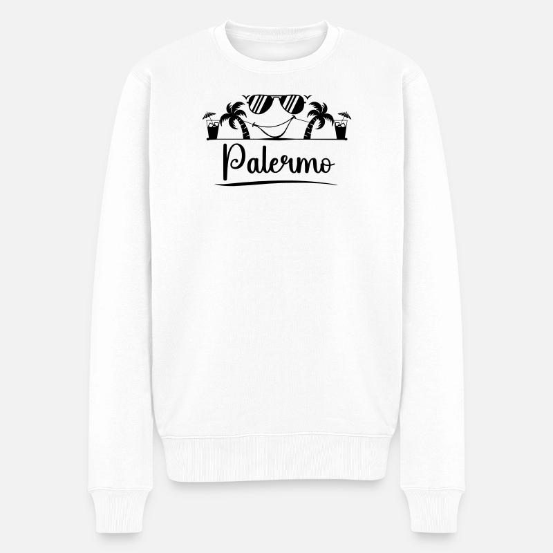 Palerme - Pull Premium bio Homme - blanc