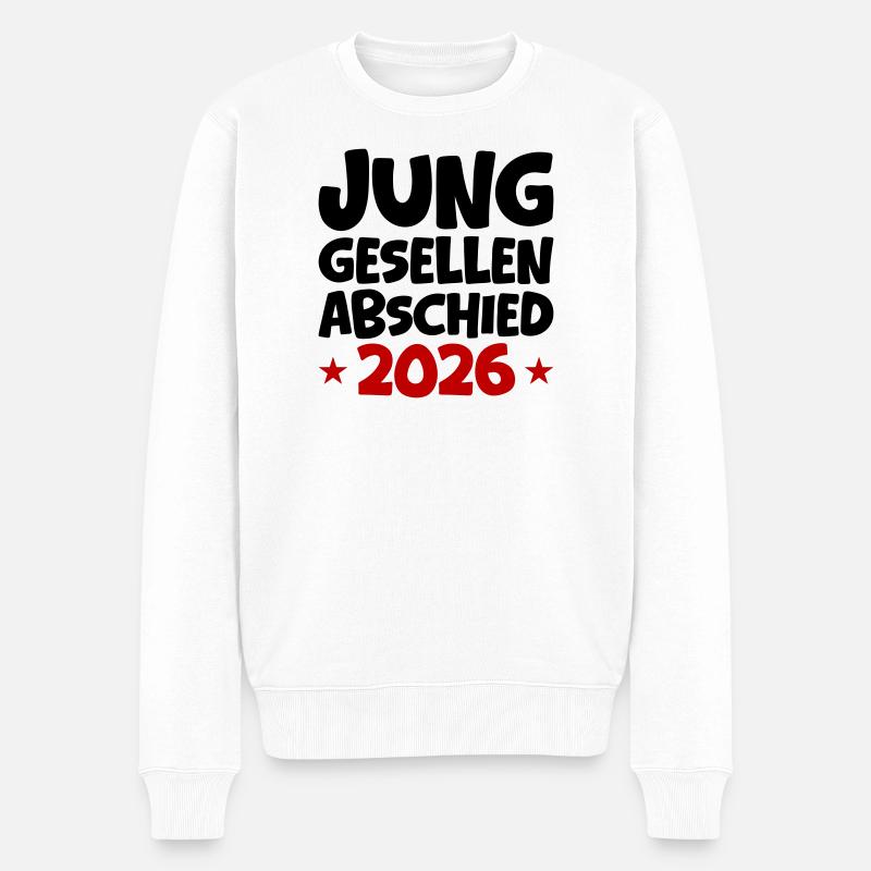 Junggesellenabschied 2026 - Männer Premium Bio Pullover - Weiß