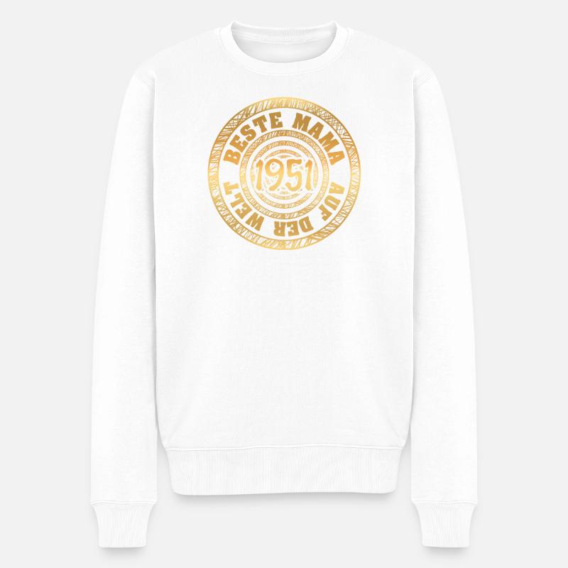 Beste 1951 - Männer Premium Bio Pullover - Weiß