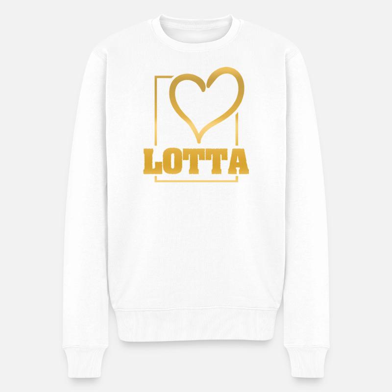 Geschenk für Lotta - Männer Premium Bio Pullover - Weiß