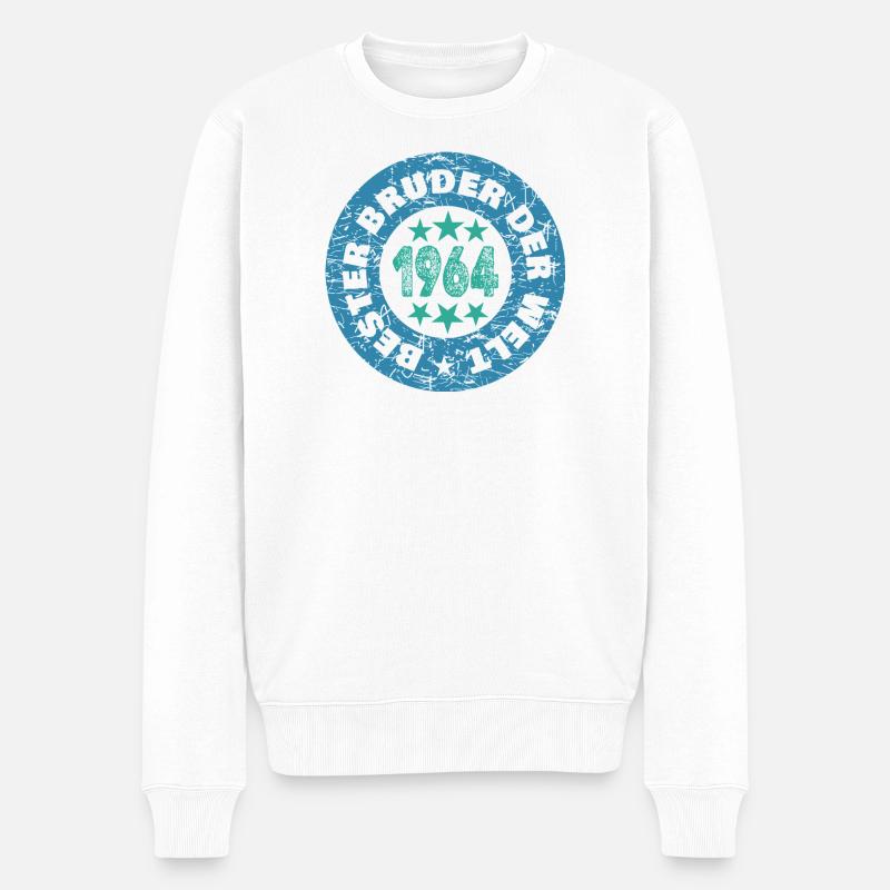 1964 - Männer Premium Bio Pullover - Weiß