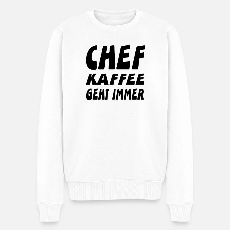 Chef - Männer Premium Bio Pullover - Weiß