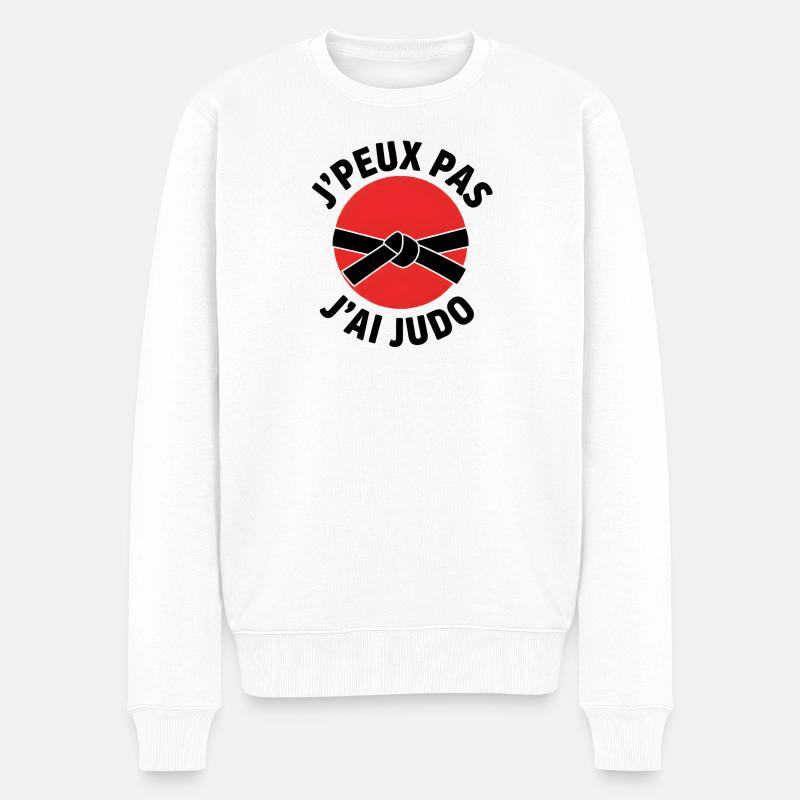 J'peux pas Judo Emblème Rouge - Pull Premium bio Homme - blanc