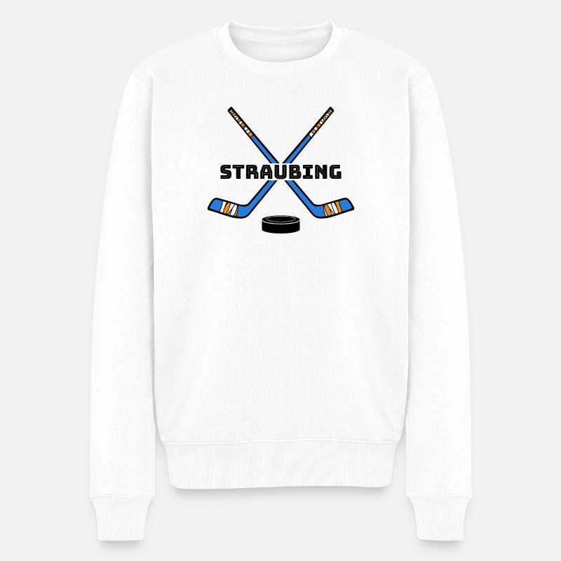 Eishockey Straubing - Männer Premium Bio Pullover - Weiß