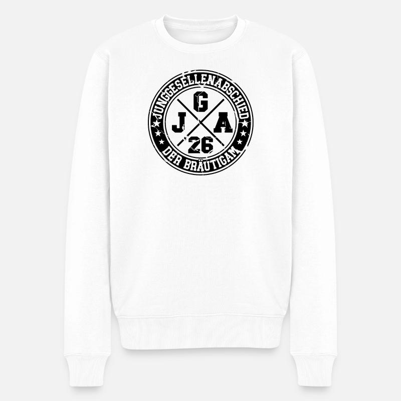 JGA Der Bräutigam 2026 Junggesellenabschied - Männer Premium Bio Pullover - Weiß