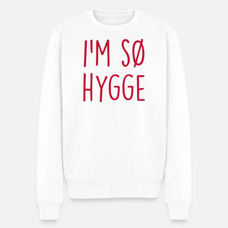 Hygge Denmark Dänemark - Männer Premium Bio Pullover - Weiß
