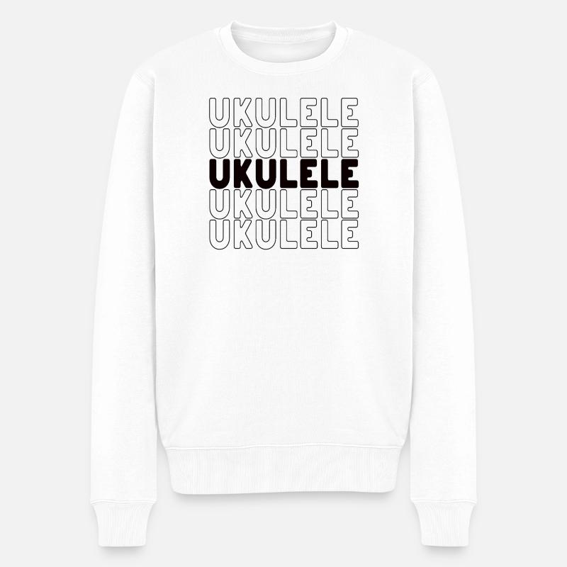 Typographie du ukulélé - Pull Premium bio Homme - blanc