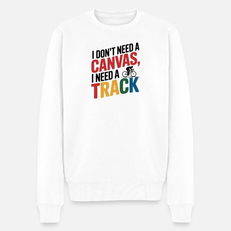 Künstlerischer Kreislauffluss - Männer Premium Bio Pullover - Weiß