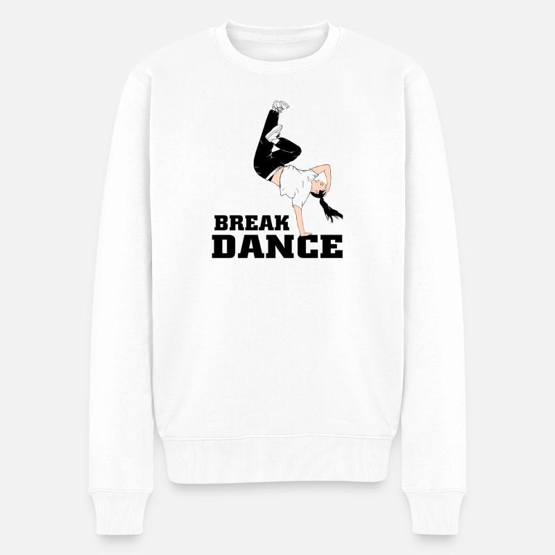 Breakdance - Breaking Sport - Männer Premium Bio Pullover - Weiß