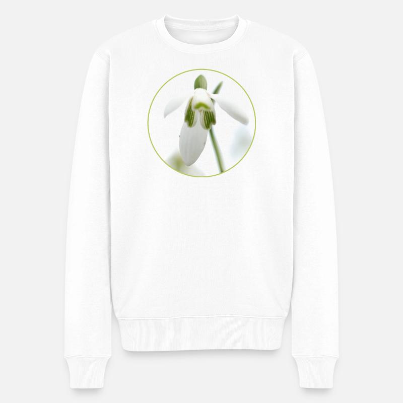 Source de la Fleur de Perce-Neige - Pull Premium bio Homme - blanc