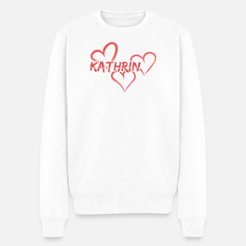 Kathrin comme prénom - Pull Premium bio Homme - blanc