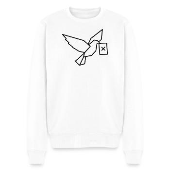 Profil du bulletin de vote du pigeon voyageur - Pull Premium bio Homme - blanc - Devant - Thijin (182cm)