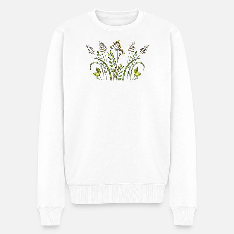 Fleur - Pull Premium bio Homme - blanc