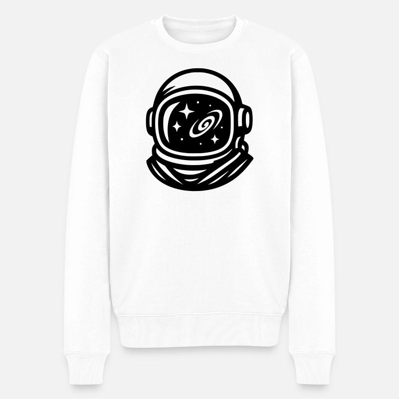 Astronaut  - Männer Premium Bio Pullover - Weiß