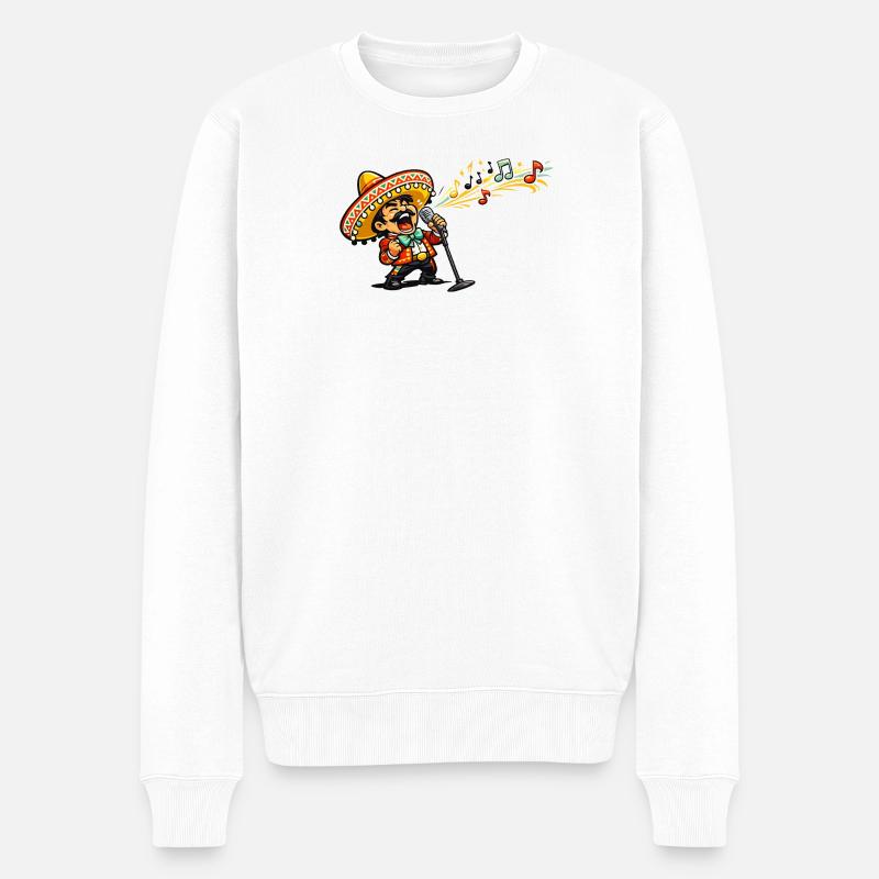 Viva Mariachi Bühnenkraft - Männer Premium Bio Pullover - Weiß