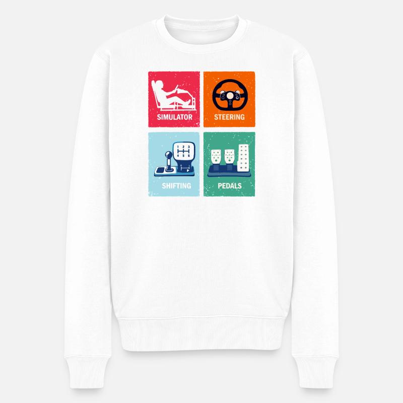 Sim Racing - Pull Premium bio Homme - blanc