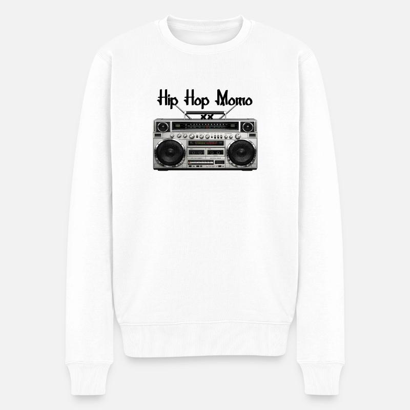 Ghetto blaster - Pull Premium bio Homme - blanc
