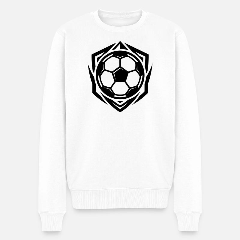 Fussball Symbol - Männer Premium Bio Pullover - Weiß