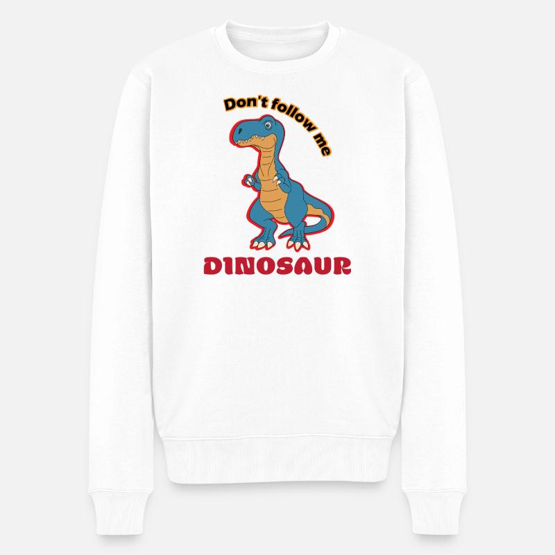 Ne suivez pas Dino Spruch - Pull Premium bio Homme - blanc