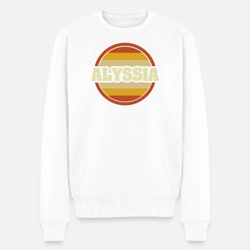 Legendaer Alyssia - Männer Premium Bio Pullover - Weiß