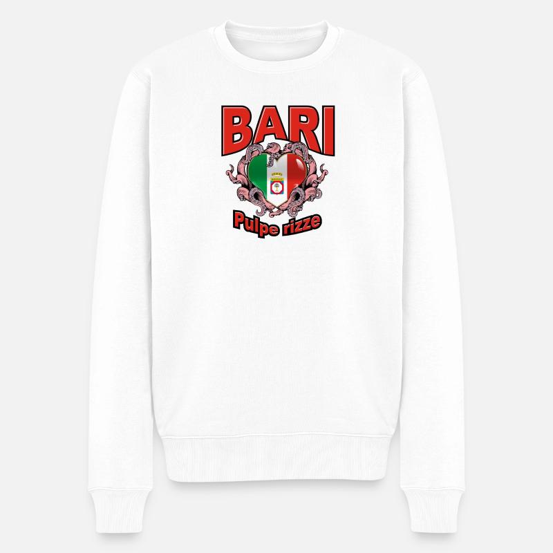Bari-Herz von Apulien - Männer Premium Bio Pullover - Weiß